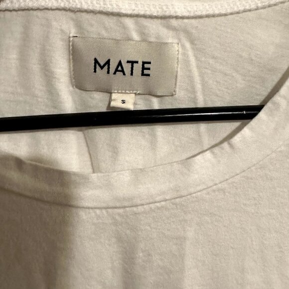 NEW MATE the Label White Organic Cotton "Do what feels right." Classic Crew Tee - Picture 4 of 9